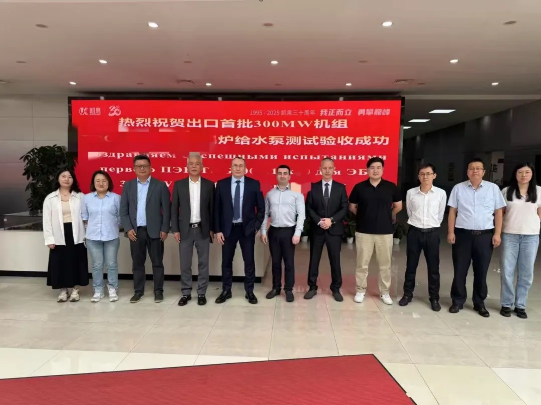 国产电力装备出口实现重大突破！ ——首批出口2*300MW电厂用锅炉给水泵验收成功